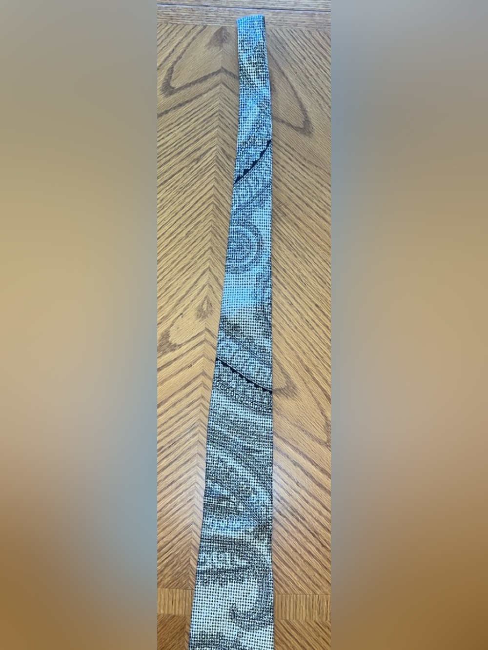 Yves Saint Laurent Black and gray Patterned Slim Tie